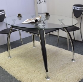 Обеденный стол В2087-3 чёрный овальный