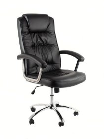 Кресло руководителя H-9005L чёрное с механизмом качания и фиксацией (BM)
