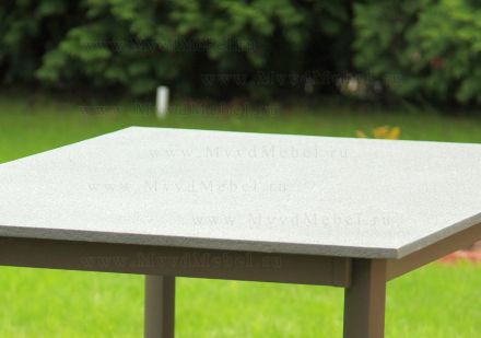 Стол уличный обеденный LEON - алюминий/искусственный камень (BF)