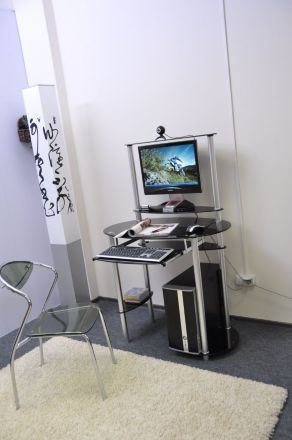 Компьютерный стол стекляный D97G5 чёрный овальный Распродажа