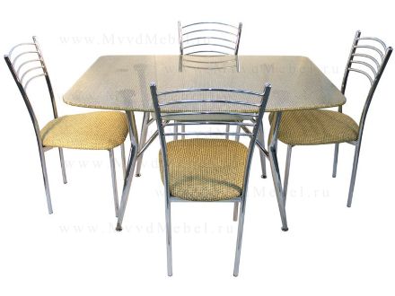 Обеденная группа ДЖУЛИАНА-7 - стол и четыре стула (GT-AD)