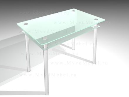 Прямоугольный обеденный стол АТЛАНТ-702 матовое стекло (GT-AD)