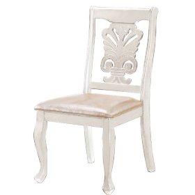 Стул ISABELLA белый деревянный с мягким сиденьем