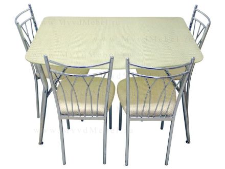 Обеденная группа ДЖУЛИАНА-6 - стол и четыре стула (GT-AD)