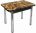 Кухонный стол с фотопечатью Трофи-Прямоугольный-90*60-32 мм рисунок печеньки, столешница пластиковая